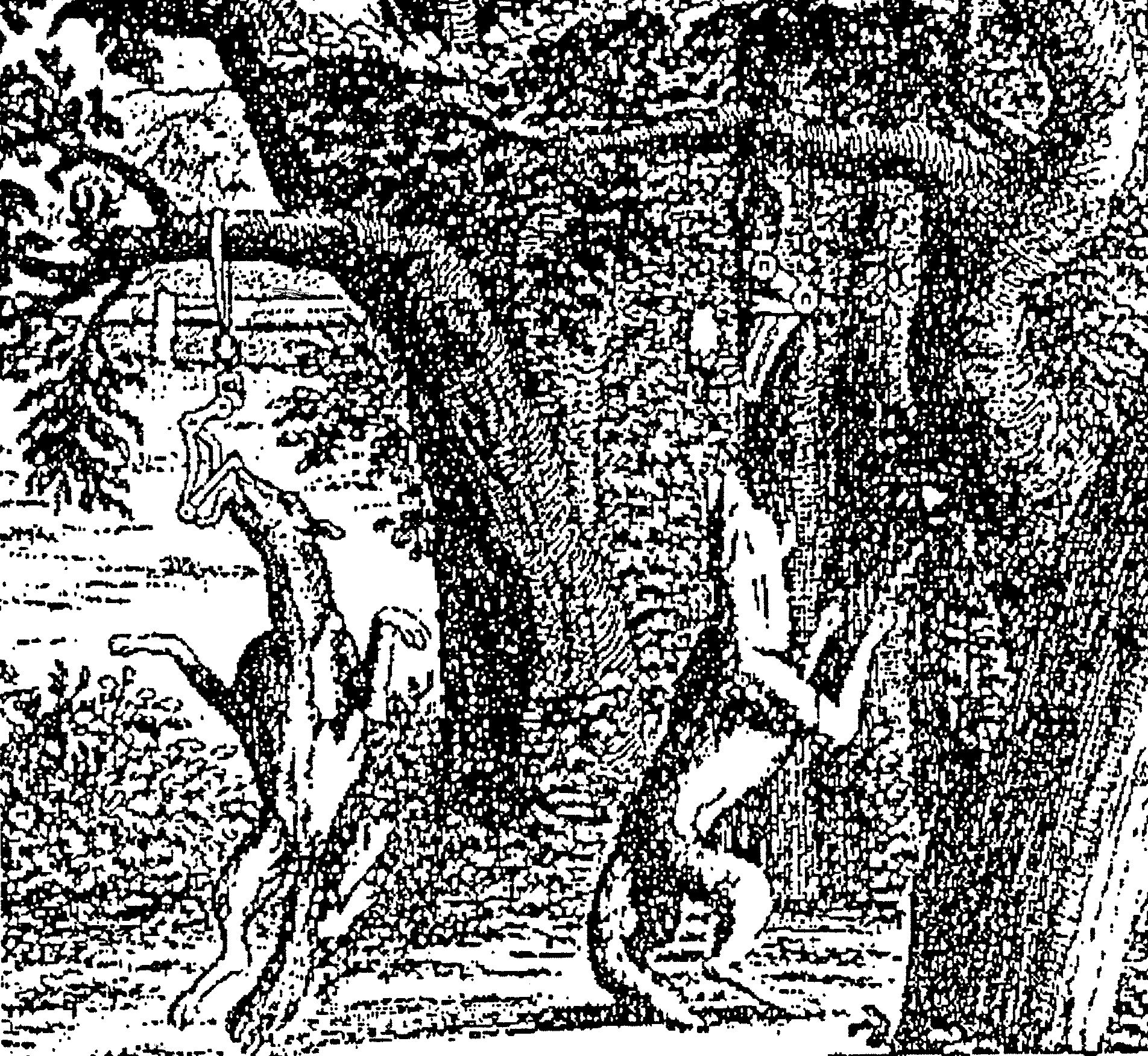 Historischer Stich einer Wolfsangel